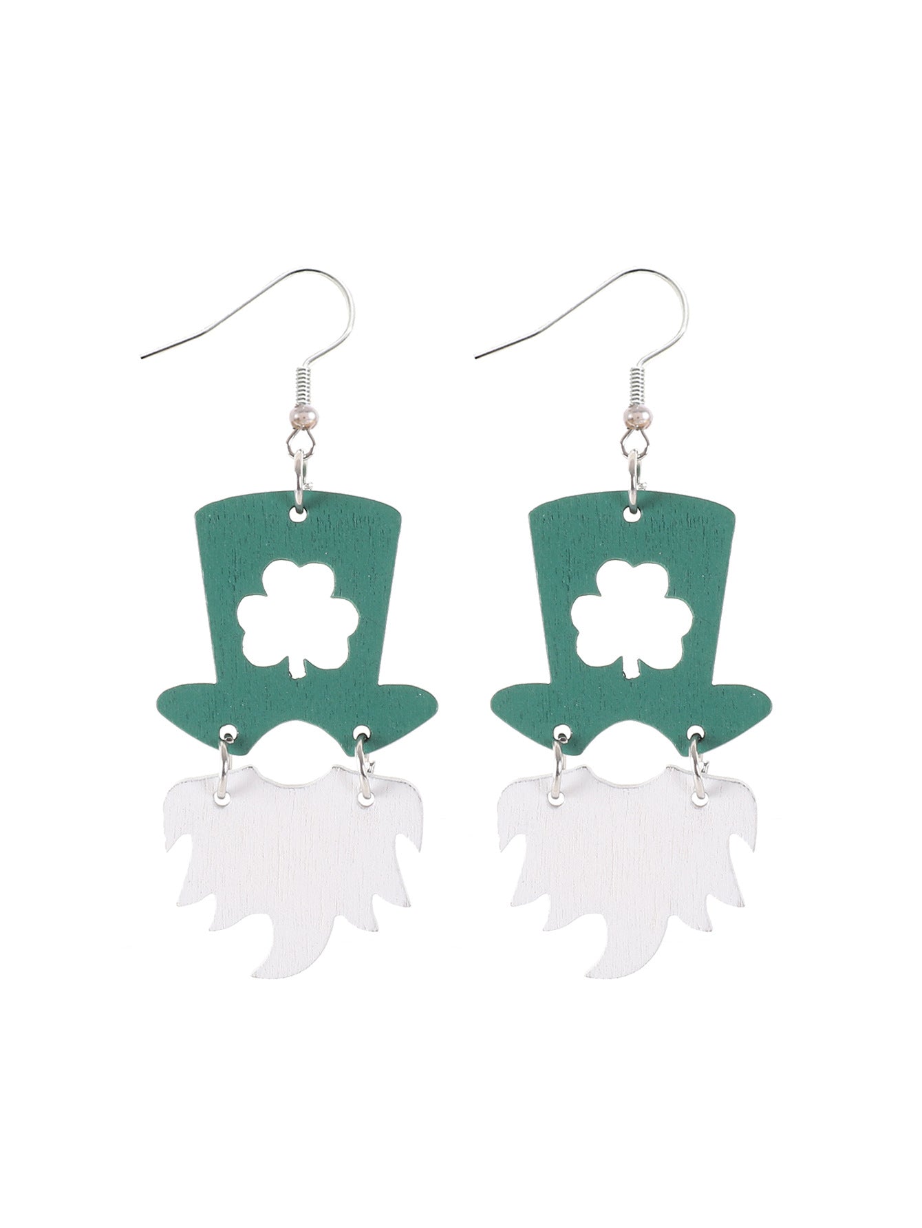 Wholesale St. Patrick LOVE Hat Wooden Earrings